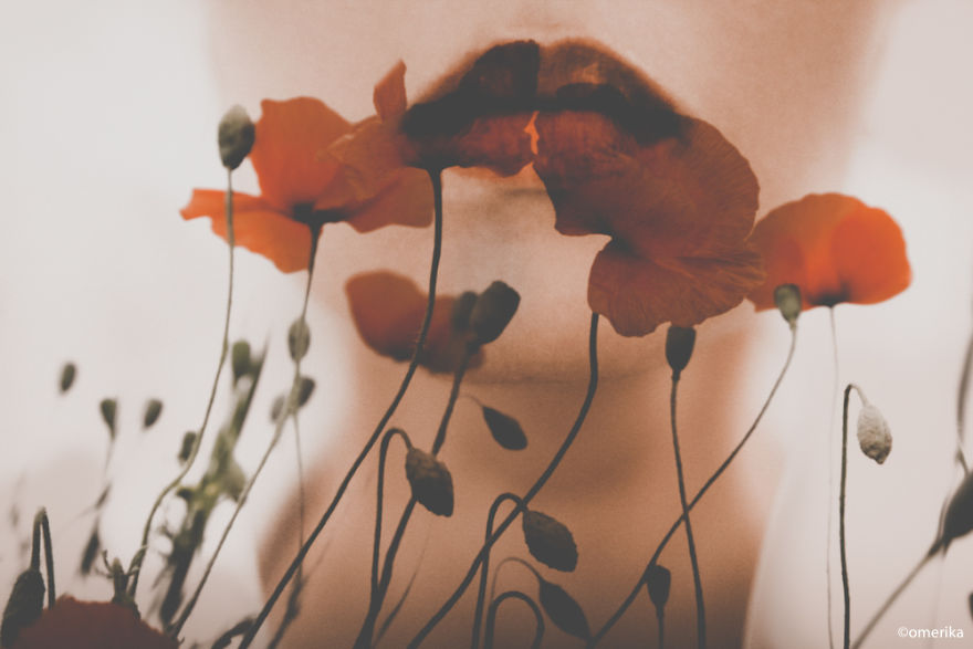 Hiding Behind The Flowers: Fine Art Photography By Omerika
