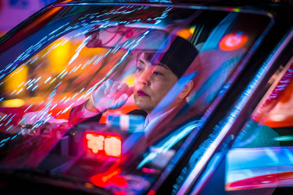 Photographer Oleg Tolstoy Stunningly Captured Tokyos Nighttime Taxi Drivers