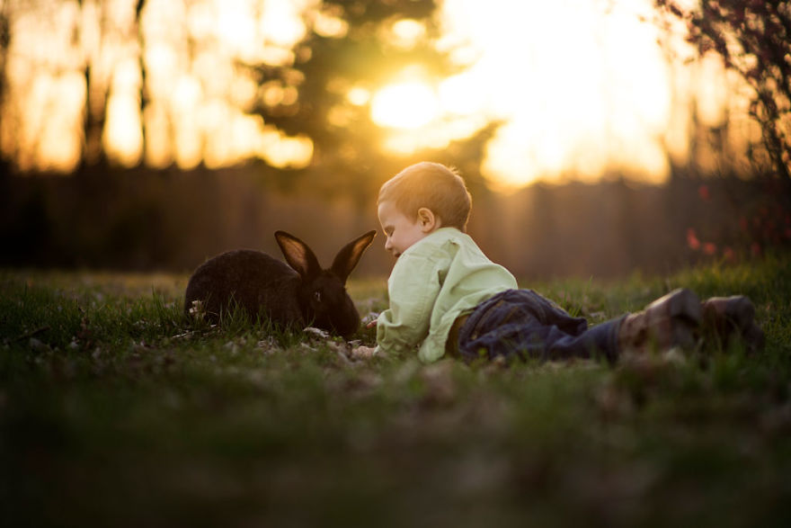 Most Beautiful Photos Of Kids And Barnyard Animals By Phillip Haumesser