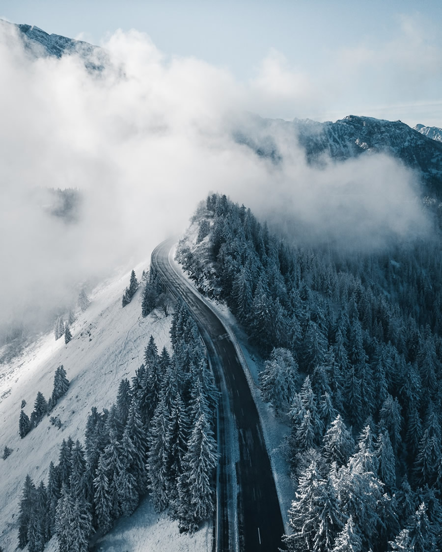 Winter's road - Langen, Germany