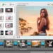 Slideshow maker software with animation effects panel and photo timeline
