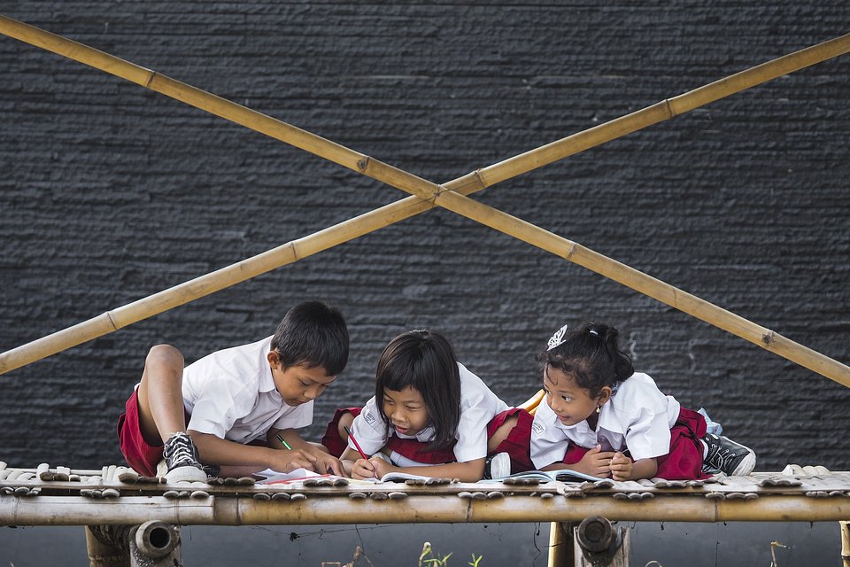 Three of them learn - Indonesia