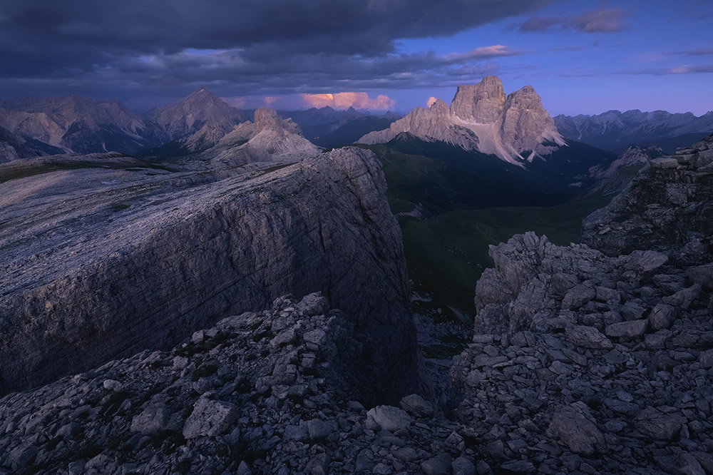 A very special location. Blue hour mood while a storm was approaching in the distance. July 2019