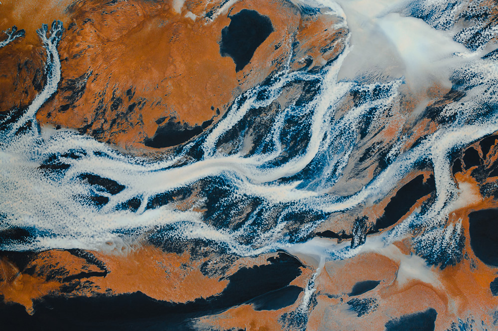 Abstract Rivers: Iceland From Above by Gabor Nagy