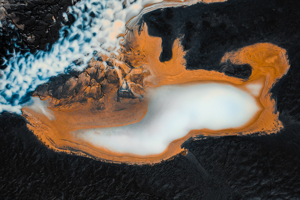 Abstract Rivers: Iceland From Above by Gabor Nagy