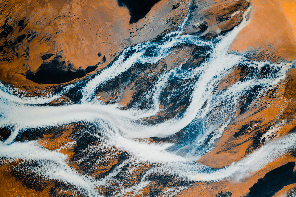 Abstract Rivers: Iceland From Above by Gabor Nagy