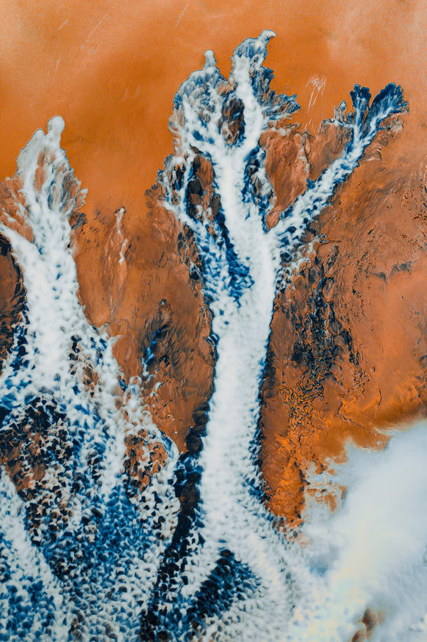 Abstract Rivers: Iceland From Above by Gabor Nagy