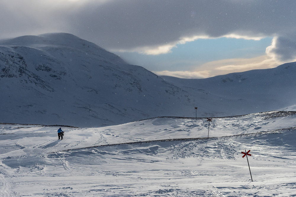 Kungsleden: Cycling Under Aurora Borealis by Jakub Rybicki