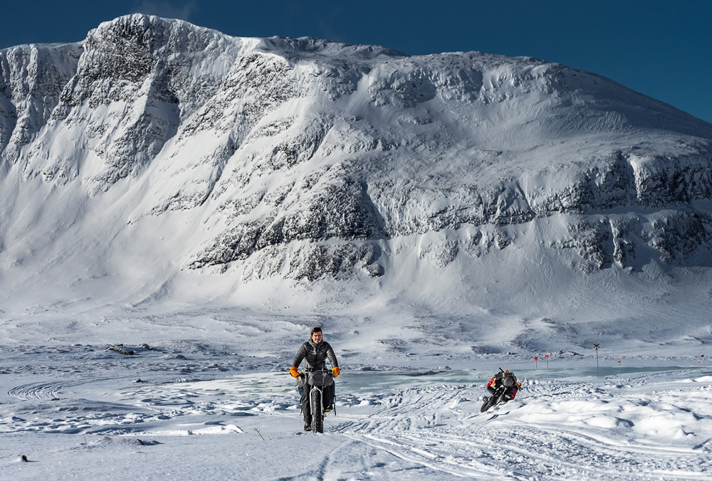 Kungsleden: Cycling Under Aurora Borealis by Jakub Rybicki