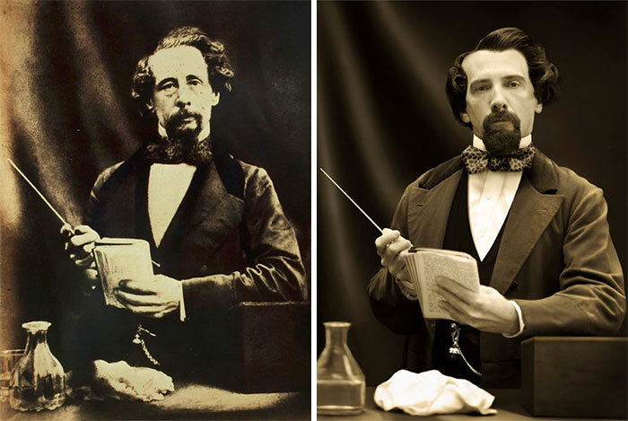 #2 Charles Dickens (Left), 1858 And Gerald Charles Dickens (Right) Dickens's, Great-Great-Grandson