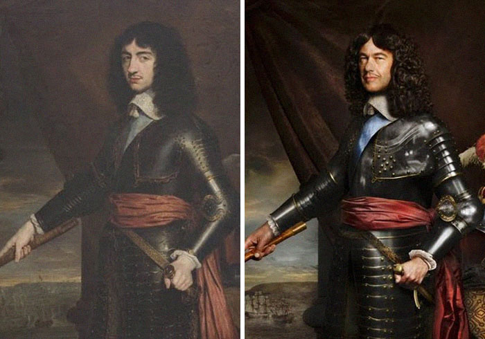 #7 Charles II (Left), 1653 And Lord Charles Fitzroy (Right) The 9 Times Great-Grandson Of Charles II