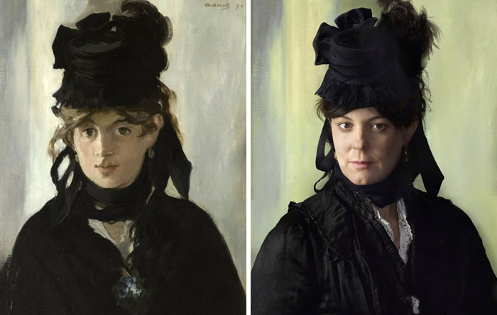 #9 Berthe Morisot (Left), 1872 And Lucie Rouart (Right) The Great-Granddaughter Of Berthe Morisot