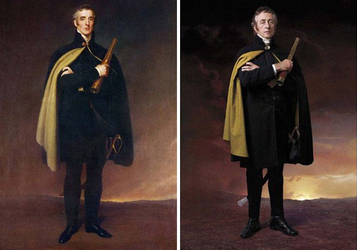 #10 Arthur Wellesley 1st Duke Of Wellingston (Left), 1824 And Jeremy Clyde (Right) The Great-Great-Great-Grandson Of The 1st Duke Of Wellington