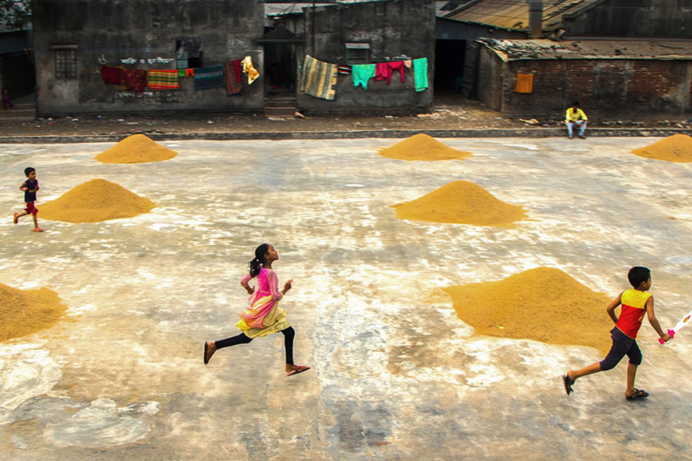 Paddy Grain Drying Process Of Village People By Ehsanul Siddiq Aranya