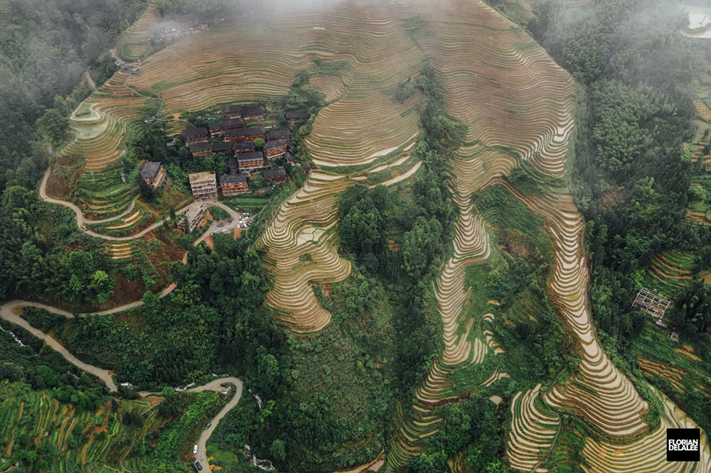 Tiantouzhai Village - Landscape Terrace Series by Florian Delalee