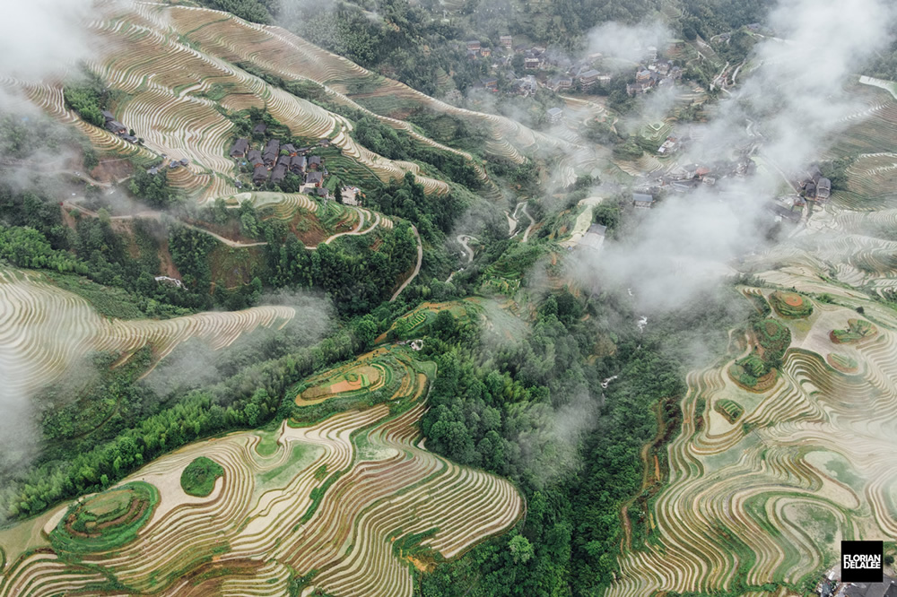 Tiantouzhai Village - Landscape Terrace Series by Florian Delalee