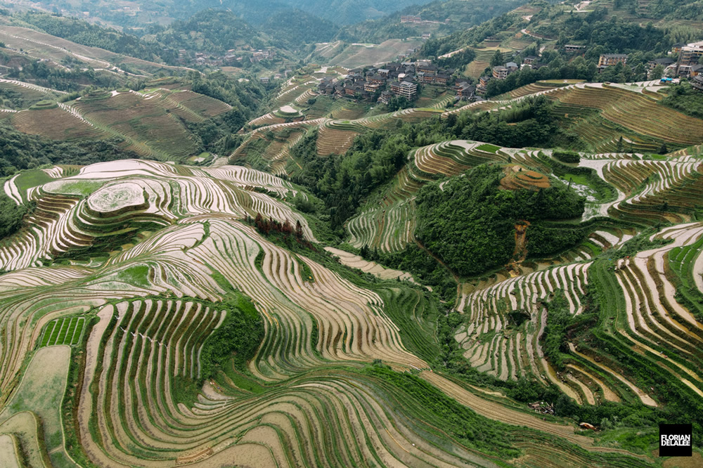 Tiantouzhai Village - Landscape Terrace Series by Florian Delalee