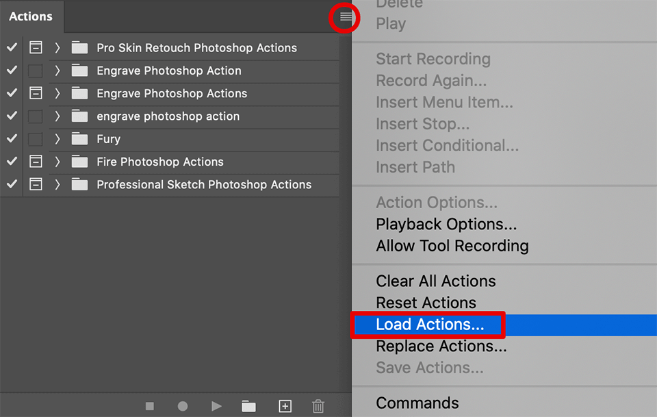 How to install and use Photoshop actions
