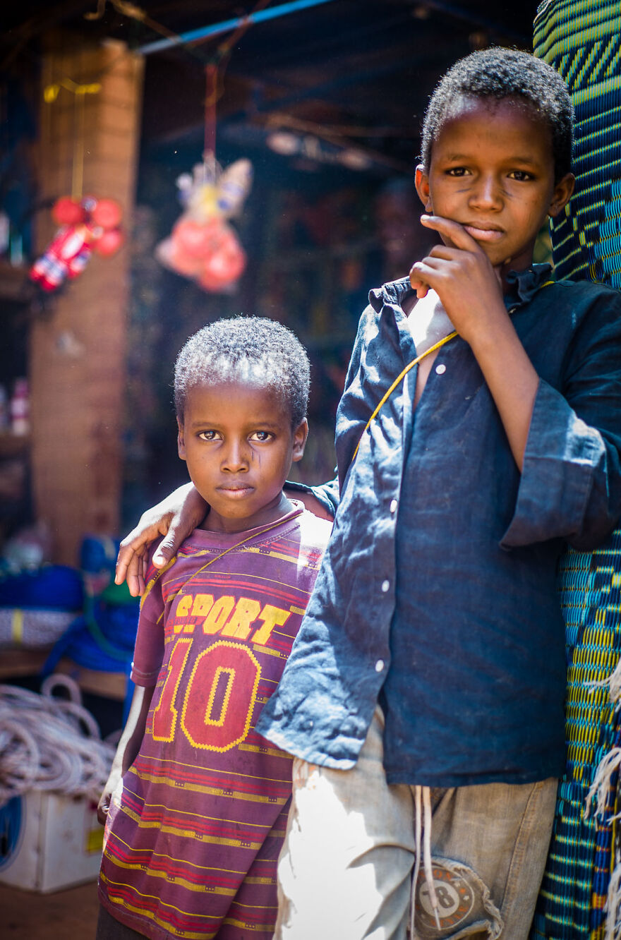 Two Brothers In The Market, Fada N'Gourma, Burkina Faso