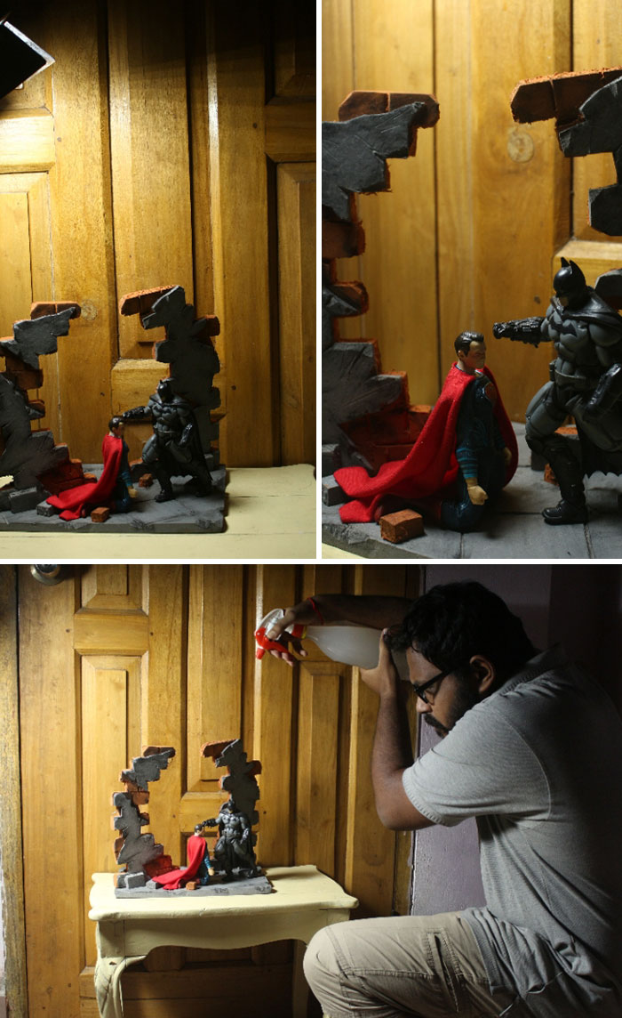 Miniature Toy Photography Super hero toys from DC and Marvel By Anindo Rudro