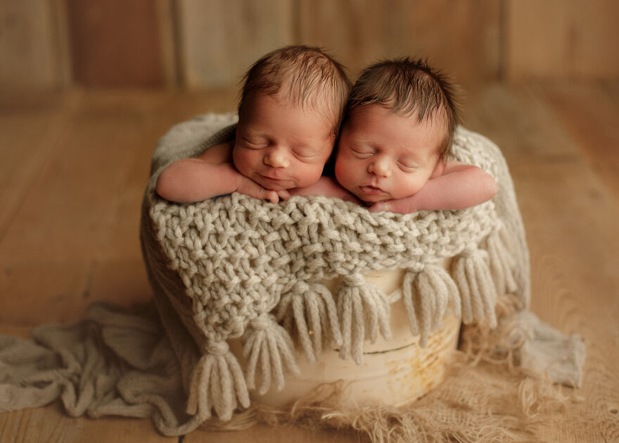 Newborn Twins In Chicago by Bethany Hope