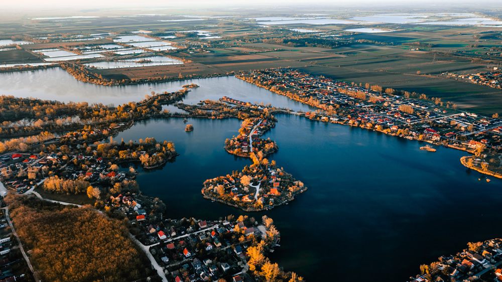 Visit Hungary: Artificial Lakes Of Delegyhaza From Above By Gabor Nagy