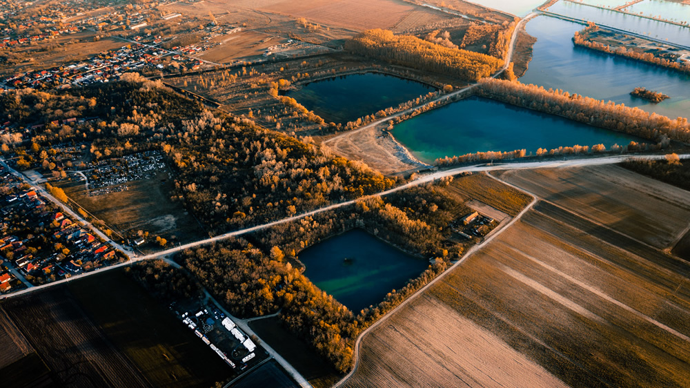 Visit Hungary: Artificial Lakes Of Delegyhaza From Above By Gabor Nagy
