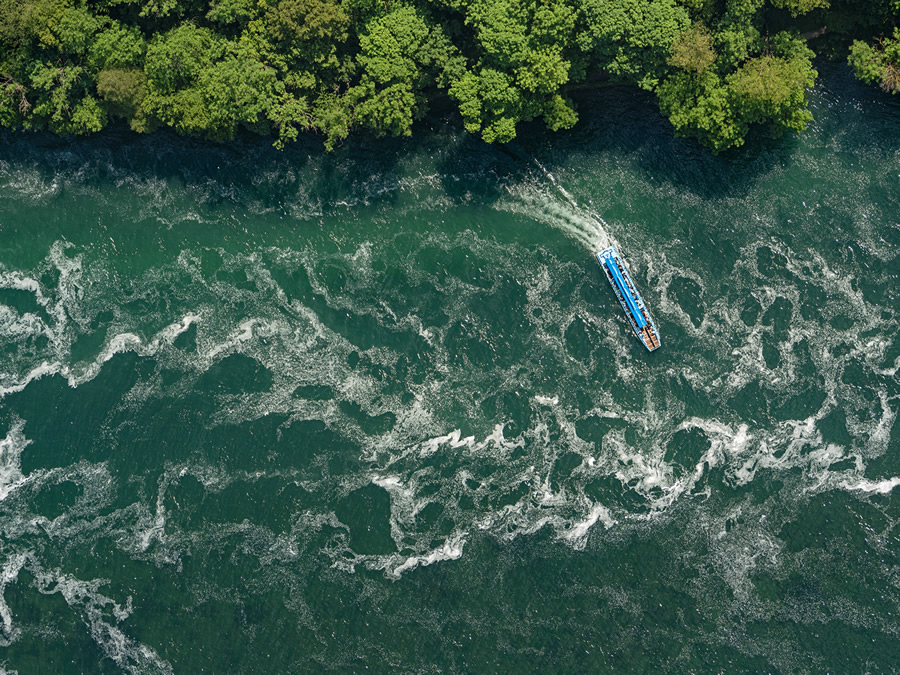 Rhine Falls: Amazing Aerial Photography By Bernhard Lang