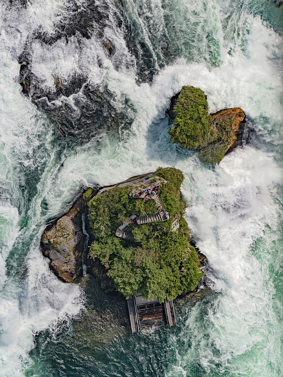 Rhine Falls: Amazing Aerial Photography By Bernhard Lang