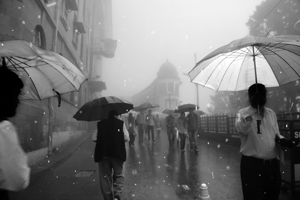 Beautiful Shimla In Black And White By Chanda Mathur