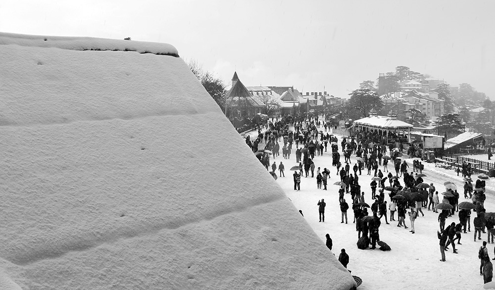 Beautiful Shimla In Black And White By Chanda Mathur