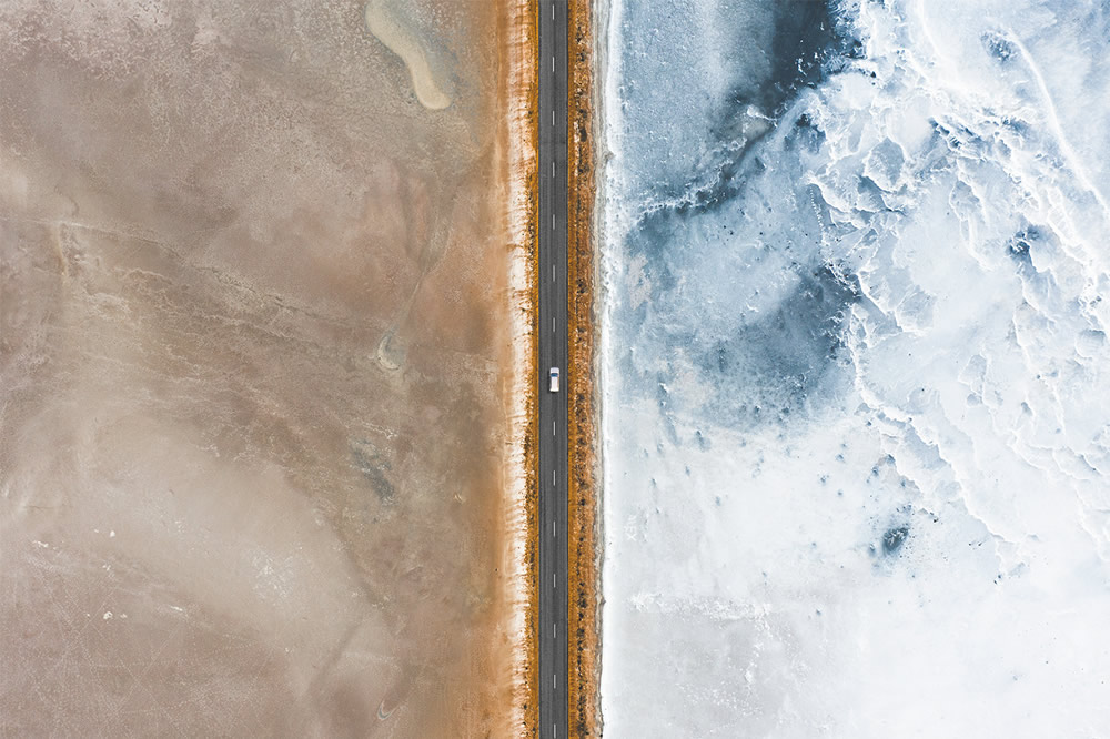 The Long Journey: Road Travel Shots Drone Photography By Kevin Krautgartner