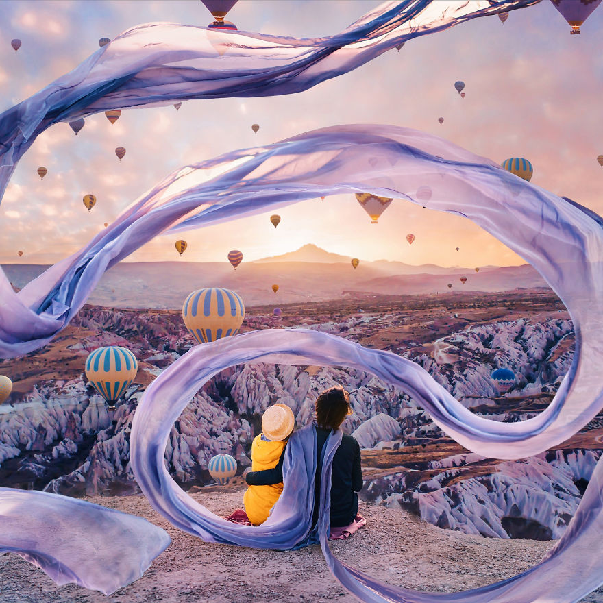 Magical Photos Inspired By Balloons, Bubbles, And Lights By Kristina Makeeva