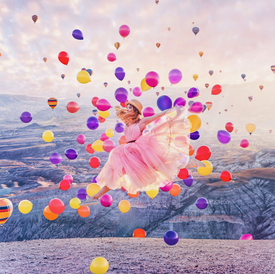 Magical Photos Inspired By Balloons, Bubbles, And Lights By Kristina Makeeva