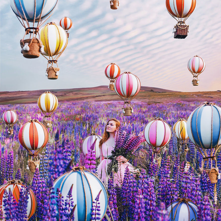 Magical Photos Inspired By Balloons, Bubbles, And Lights By Kristina Makeeva