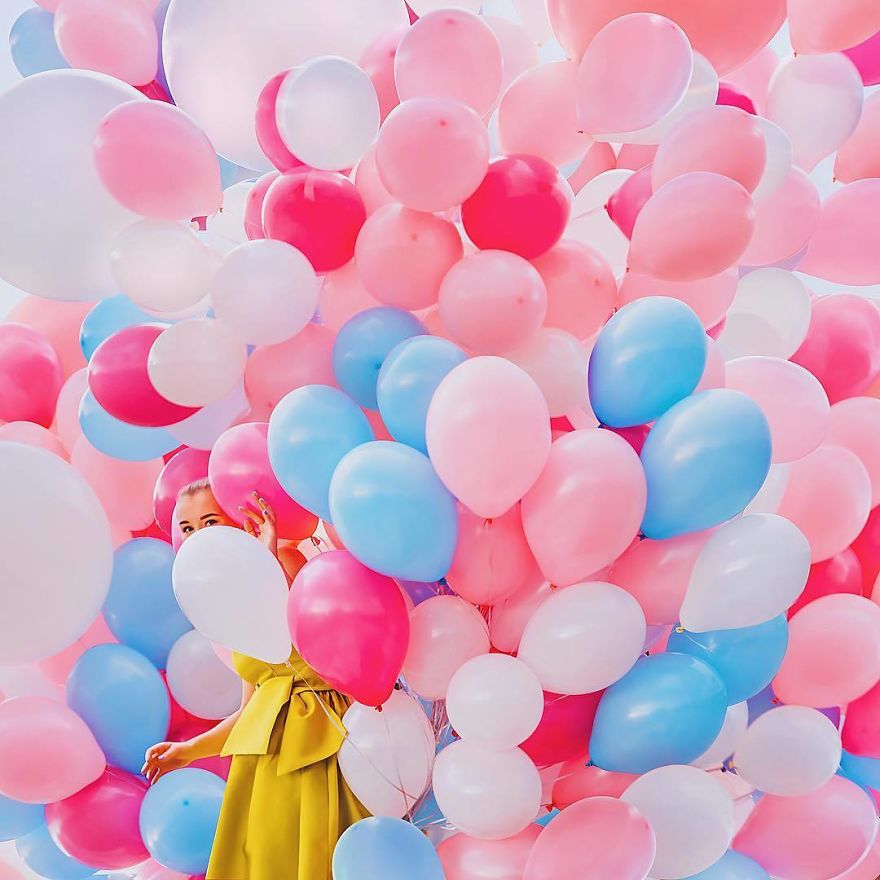 Magical Photos Inspired By Balloons, Bubbles, And Lights By Kristina Makeeva