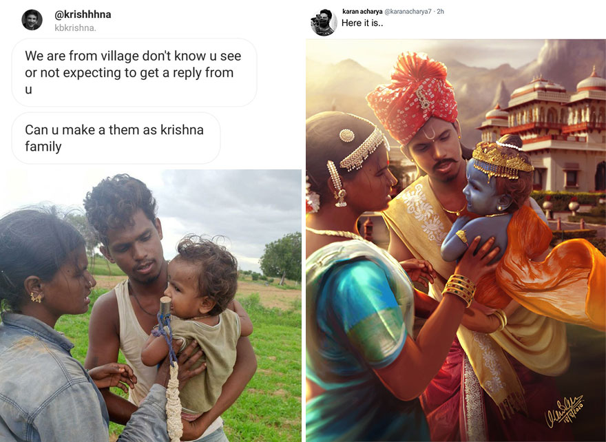 Indian Digital Artist Karan Acharya Edits People's Photos In Amazing Way