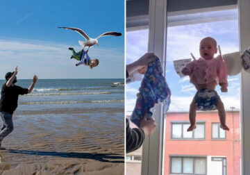 Funny Dad Hilariously Photoshops His Kids Into Risky Situations To Prank Mom At Work