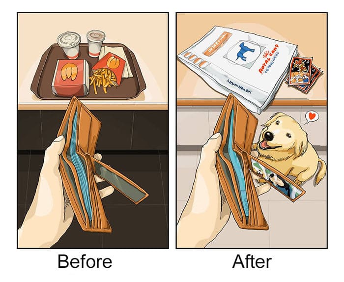 Illustrations That Show How Life Changes After Getting A Pet