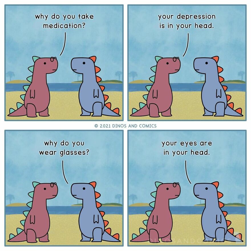 20 Funny And Adorable Dinosaur Comics That Might Boost Your Mental Health