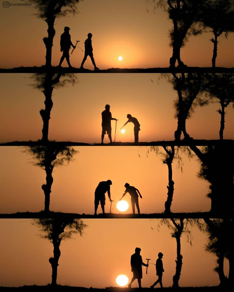 Krutik Thakur Captures Beautiful Sunset Silhouettes To Tell Magical Visual Stories