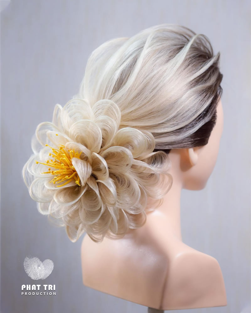 Beautiful Hairstyles That Look Like Ornate Flowers