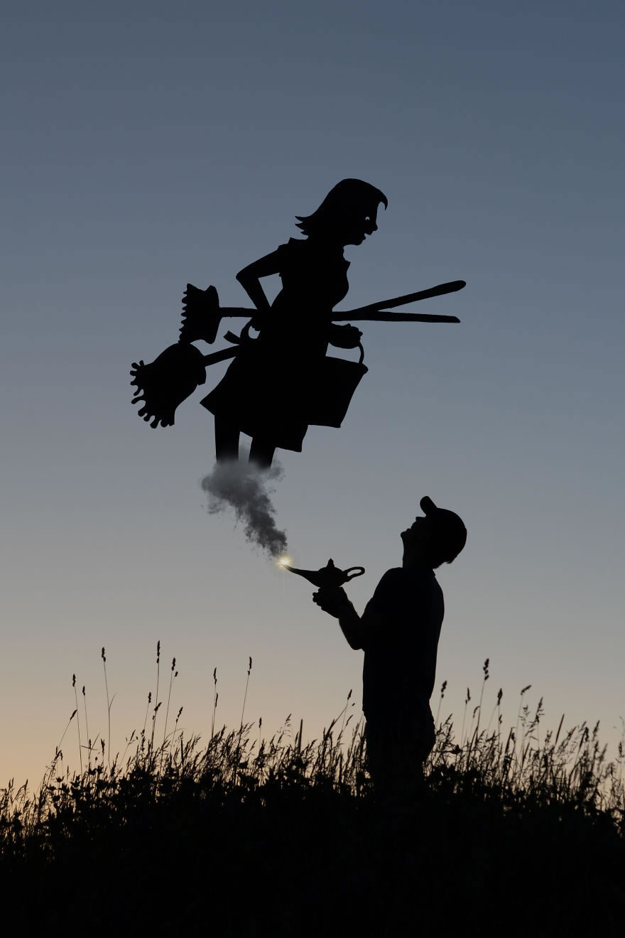 Cardboard Cutouts Funny Photos During Sunsets By John Marshal