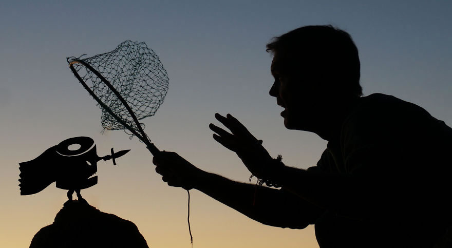 Cardboard Cutouts Funny Photos During Sunsets By John Marshal