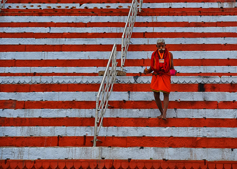 Stair Dairy Of Colorful Varanasi By Tanusree Mitra