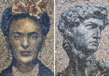 Artist Justin Bateman Creates Amazing Mosaics Made Entirely Of Pebbles All Around Thailand