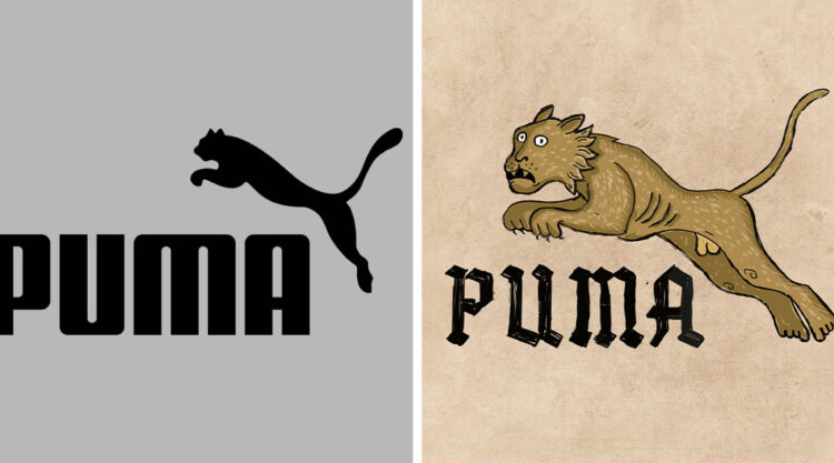 Designer Recreated The Famous Logos In The Grotesque Art Style Typical For The Middle Ages