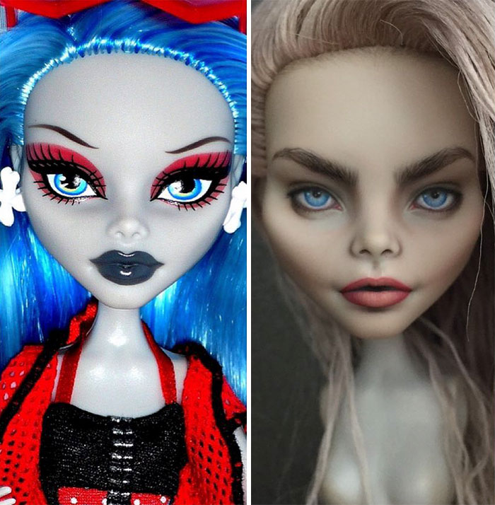 Remove a maquiagem das bonecas por Olga Kamenetskaya