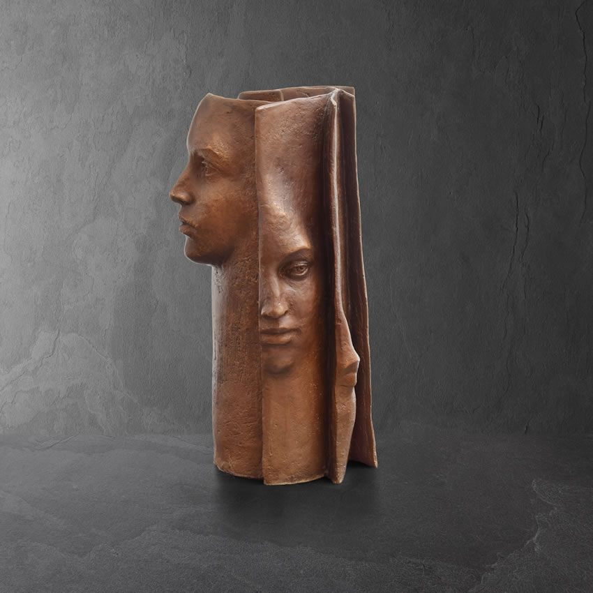 Bronze Sculptures Of Human Faces By Paola Grizi
