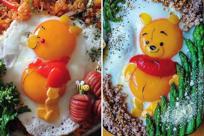 Japanese Mom Turns An Ordinary Meal Into Mouthwatering Fried Egg Art